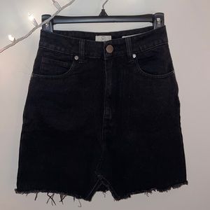 A-line mini black skirt